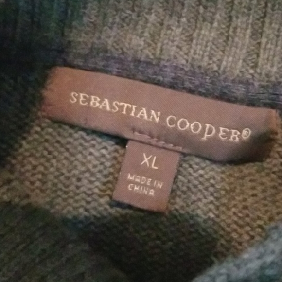 SEBASTIAN COOPER HUNTER GREEN SWEATER - Picture 5 of 6